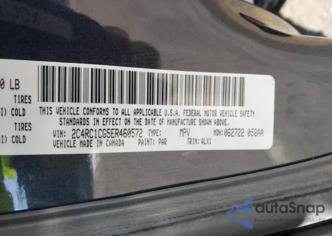 2014 Chrysler Town & Country Touring-L z USA, uszkodzony, nr VIN 2C4RC1CG5ER460572